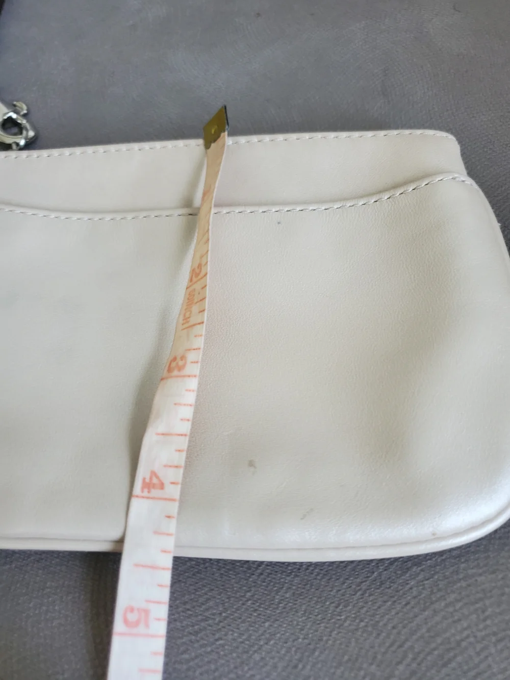 Coach Small Leather Wristlet in Light Cream